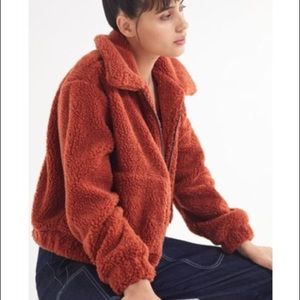 UO Teddy Cropped Jacket